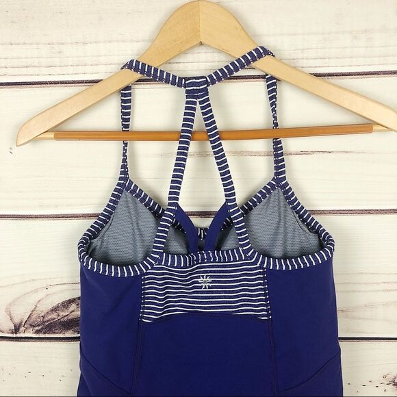 Athleta Purple Striped Fulfillment Tank Built in Bra Sz Small - Picture 4 of 6